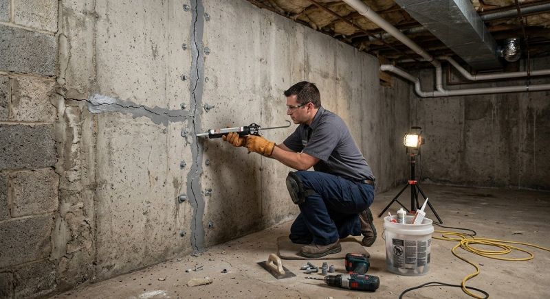 Basement Crack Repair in Shelton, WA