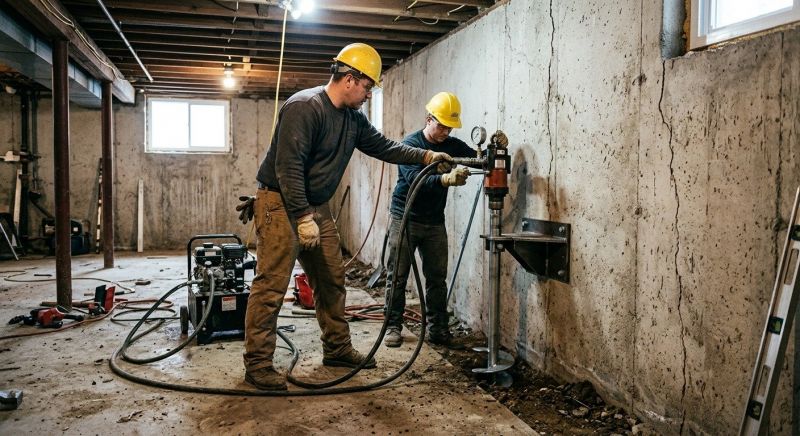 Basement Stabilization in Shelton, WA