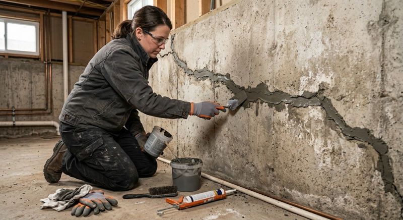 Cracked Basement Floor Repair in Shelton, WA