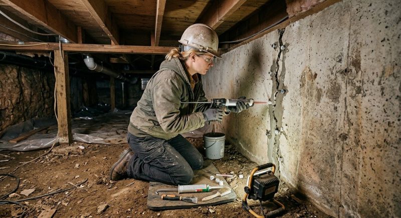 Cracked Foundation Repair in Shelton, WA
