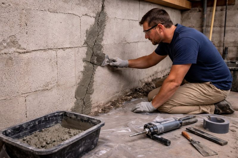 Foundation Crack Repair in Belfair, WA
