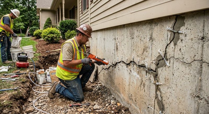 Foundation Crack Sealing in Shelton, WA