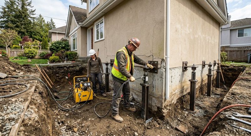 Sinking Foundation Repair in Shelton, WA